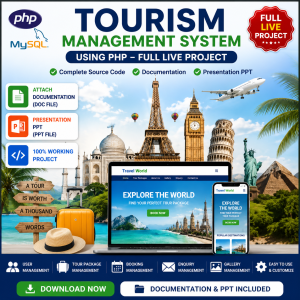 Tourism Management System Using PHP – Full Live Project