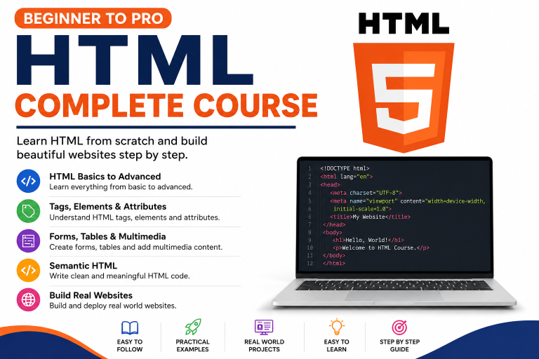 HTML Complete Course: Beginner to Pro